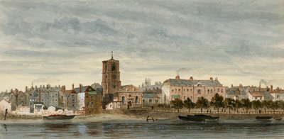 Vue de Chelsea depuis la rivière - English School