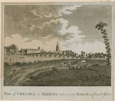 Vue de Chelsea dans le Middlesex près du cimetière de l