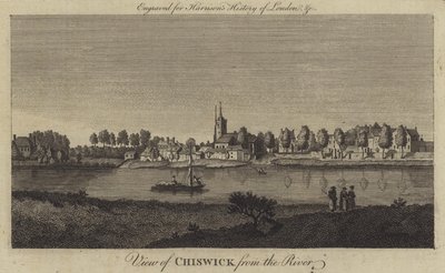 Vue de Chiswick depuis la rivière - English School
