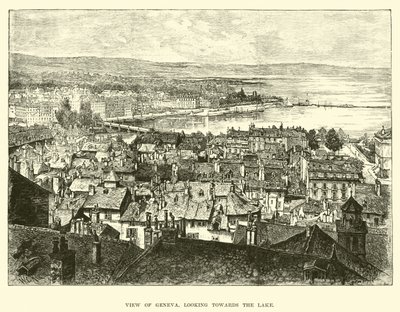 Vue de Genève, en direction du lac - English School