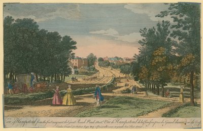 Vue de Hampstead depuis le sentier à côté de la grande route, Pond Street - English School