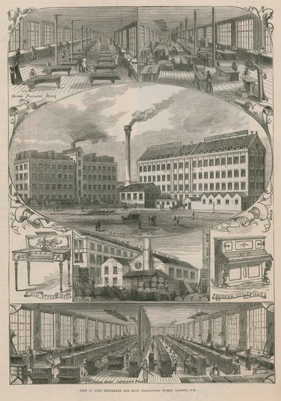 Vue des ateliers de pianos de John Brinsmead et Fils - English School