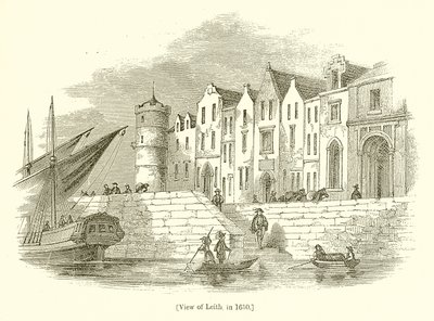 Vue de Leith, en 1650 - English School