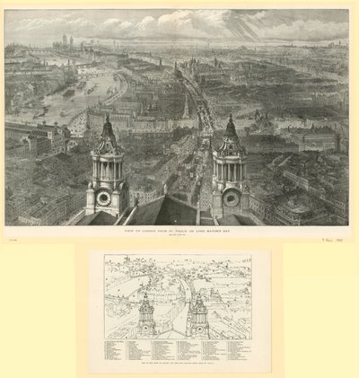 Vue de Londres depuis Saint-Paul le jour du Lord Maire - English School