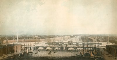 Vue de Londres, avec les améliorations de son port - English School