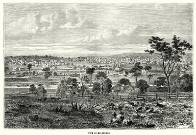 Vue de Melbourne (gravure) - English School