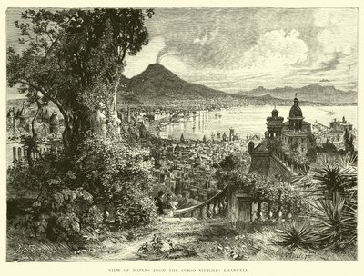 Vue de Naples depuis le Corso Vittorio Emanuele - English School