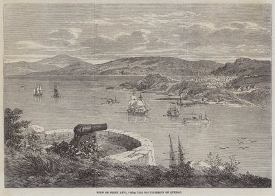 Vue de Point Levi, depuis les remparts de Québec (gravure) - English School