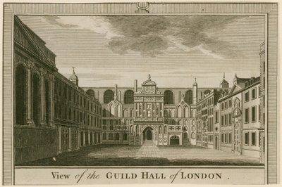Vue du Guildhall, Londres - English School