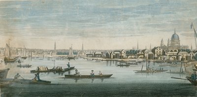 Vue de la rivière Thames, Londres - English School