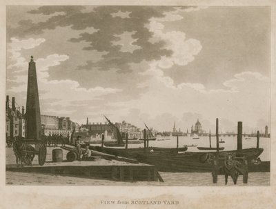 Vue de la rivière Thames, Londres, depuis Scotland Yard - English School