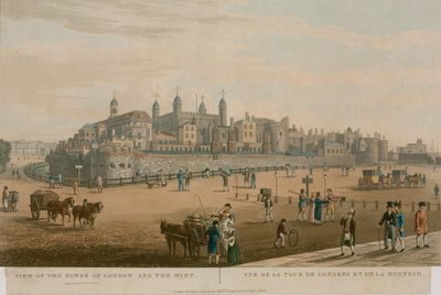 Vue de la Tour de Londres et de la Monnaie - English School