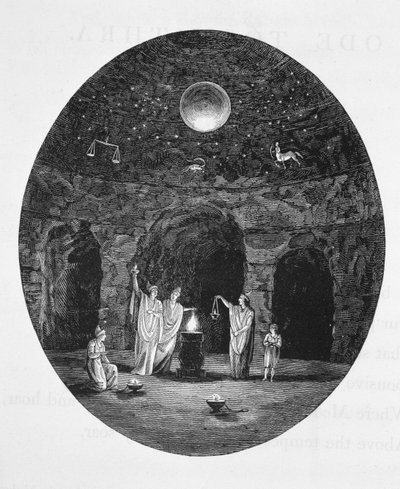 Vue des anciens rites mystérieux célébrés dans la caverne mithriaque - English School