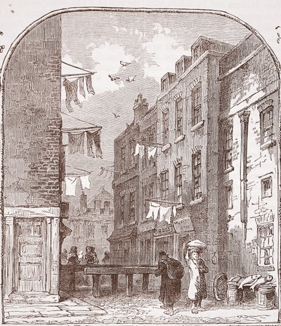 Vues dans le Rookery, St. Giles - English School