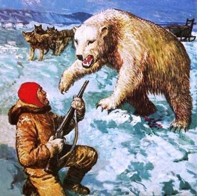 Vilhjalmar Stefansson attaqué par un ours polaire - English School