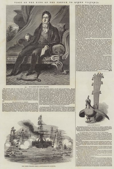 Visite du roi des Français à la reine Victoria (gravure) - English School