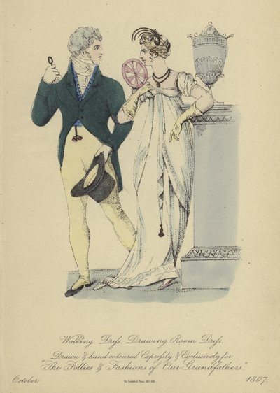 Robe de promenade et robe de salon - English School