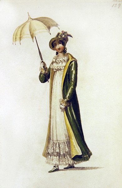 Robe de promenade, planche de mode de Ackermann