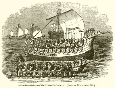 Galères de guerre du XVe siècle - English School