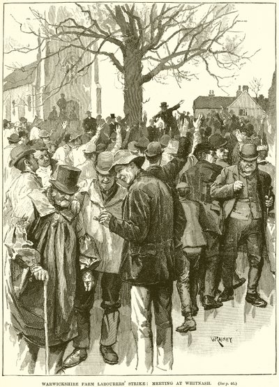 Grève des ouvriers agricoles du Warwickshire : Réunion à Whitnash - English School