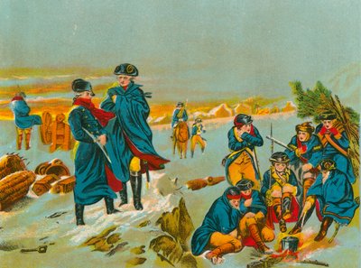 Washington et Lafayette à Valley Forge - English School