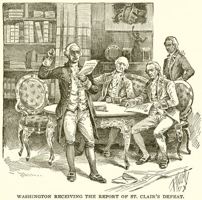 Washington recevant le rapport de la défaite de St. Clair - English School