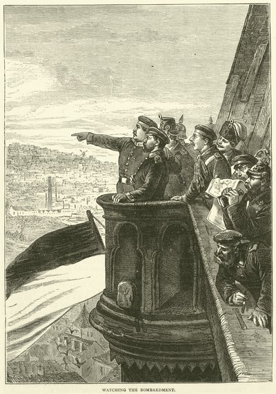 Observant le bombardement, décembre 1870 - English School