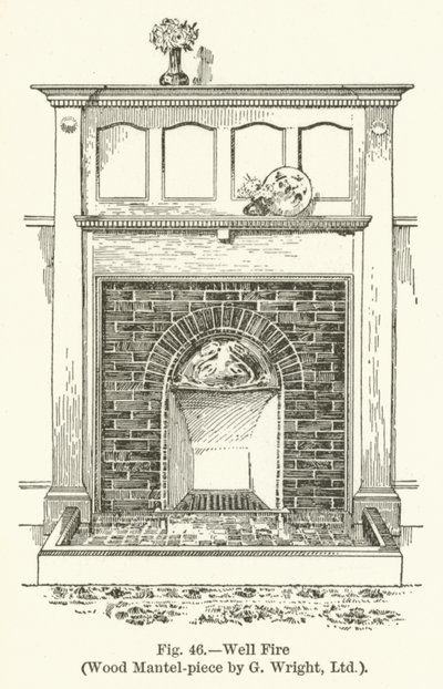 Cheminée en bois par G Wright - English School