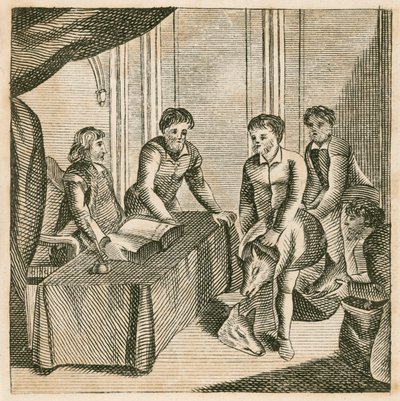 Les Gallois payant un tribut de têtes de loups au roi Edgar - English School