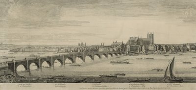 Pont de Westminster, Londres, pris de la Maison de Sucre de M. Scheves, en face de York House - English School