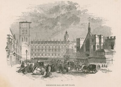 Westminster Hall et nouveau Palais de Westminster, Londres - English School