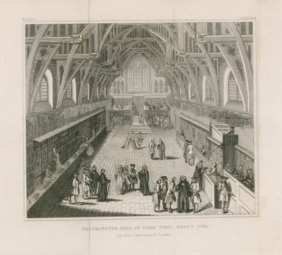 Westminster Hall en période de session, vers 1770 - English School