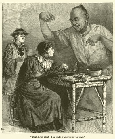 "Que souhaitez-vous ? Je suis prêt à vous obéir comme votre esclave" - English School