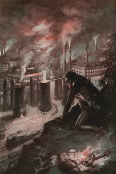 Ce que le premier homme a vu dans le feu - English School