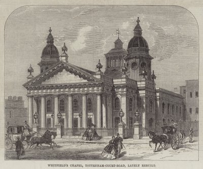 Chapelle de Whitfield, Tottenham-Court-Road, récemment reconstruite - English School