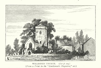 Église de Willesden (gravure) - English School