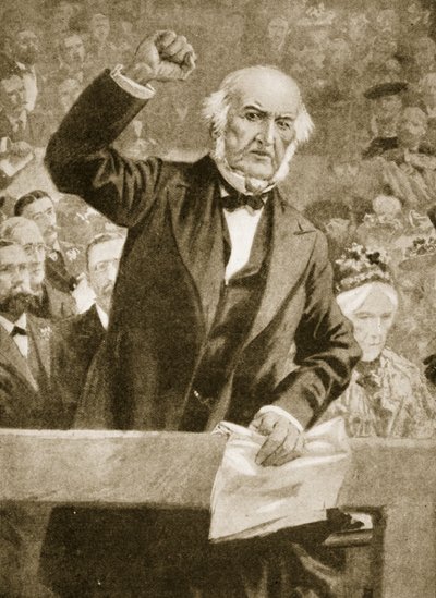 William Gladstone parlant lors d
