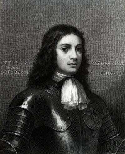 William Penn à vingt-deux ans, gravure réalisée par S. A. Schoff, 1862 - English School