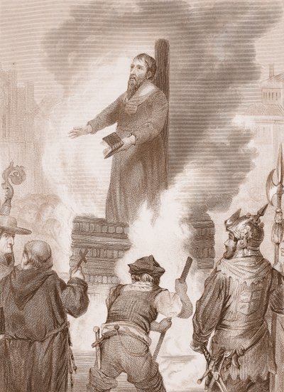 Exécution de William Sawtre, attribuée à Arnold, gravée par W. French - English School