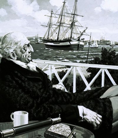 William Turner restait assis pendant des heures à regarder passer les navires à voile - English School