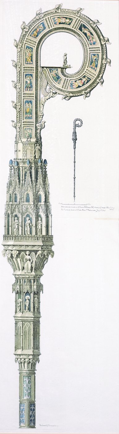 La crosse de William of Wykeham, publiée par Jonathan Carter, 1er juillet 1785 - English School