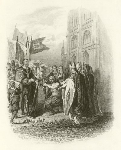 Guillaume le Conquérant recevant la couronne - English School