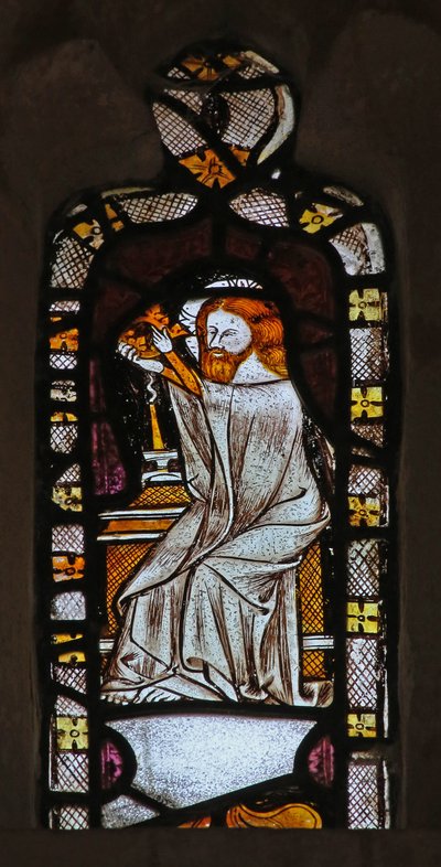 Fenêtre Ew représentant Dieu de la Couronnement de la Vierge - English School