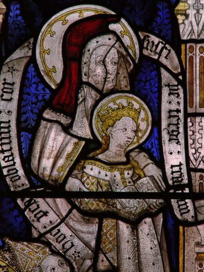 Sainte Anne enseignant la Vierge à lire - English School