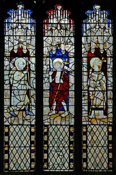 Fenêtre N5 représentant Saint Thomas le douteur : avec le Christ ressuscité et Saint Thomas Becket ? - English School