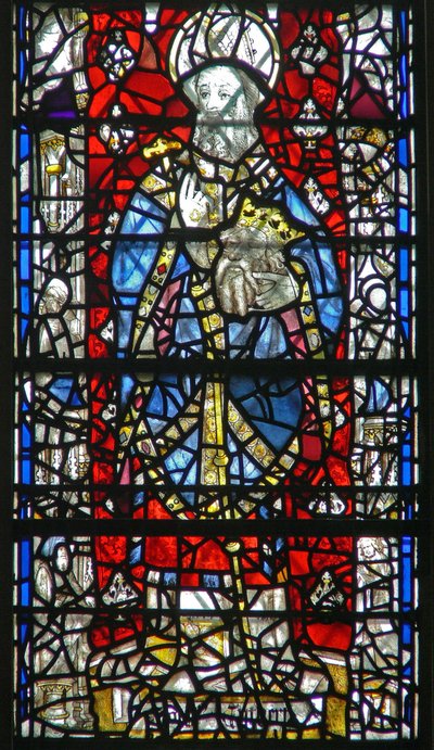Fenêtre w15 représentant une scène de la vie de Saint Cuthbert - English School