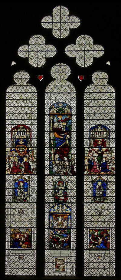 Fenêtre w36 représentant une fenêtre composite de panneaux étrangers et anglais C14 et C16 - English School