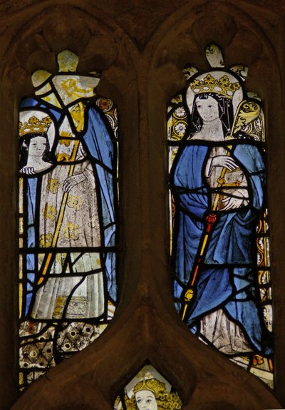 Fenêtre w4 représentant Saint Osith? et Sainte Etheldreda? - English School