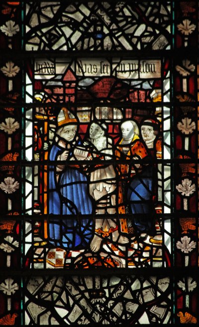 Saint Thomas Becket avec un prisonnier et 2 autres figures - English School
