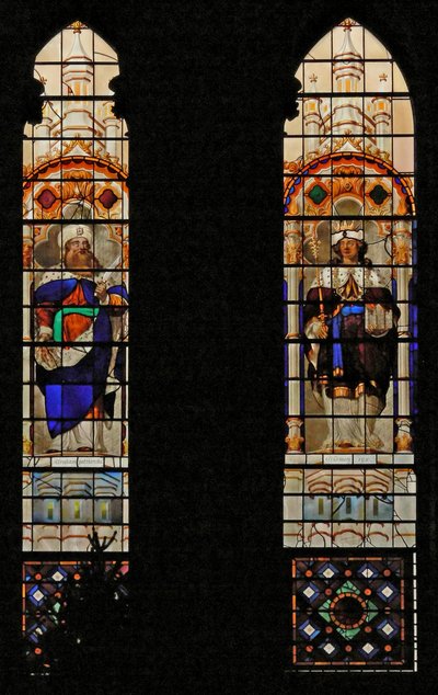 Fenêtre w75 représentant Abraham et le roi Salomon - English School